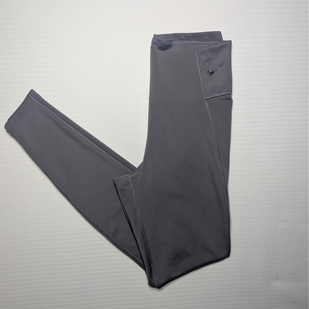 Nike Dri-FIT Gray Leggings Womens‎ XS High Rise Athletic Minimalist Activewear